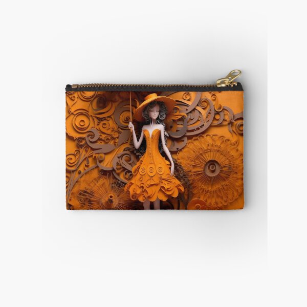 Item preview, A sculpture is made of quillings, featuring a woman holding an umbrella designed and sold by aiphotosart.