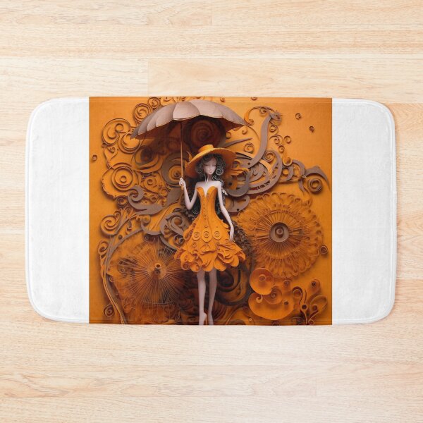 Item preview, A sculpture is made of quillings, featuring a woman holding an umbrella designed and sold by aiphotosart.
