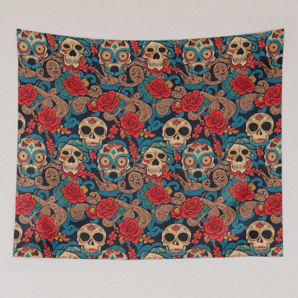 Item preview, Ravishing Rosas Calaveras designed and sold by Candyredcustoms.