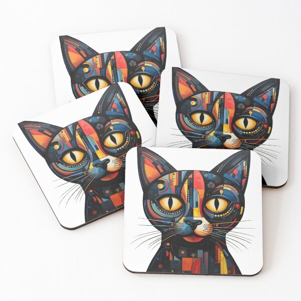 Item preview, Cat in abstract art designed and sold by LynnePham.