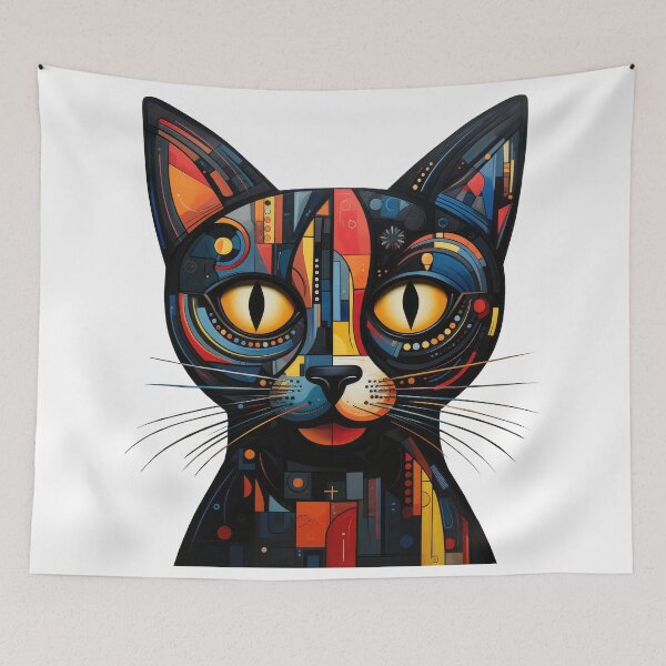 Item preview, Cat in abstract art designed and sold by LynnePham.