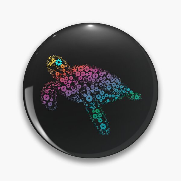 Item preview, Floral Sea Turtle Gift Underwater Artistic Sea Turtle designed and sold by DSWShirts.
