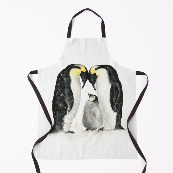 Item preview, Penguin family watercolour art designed and sold by Lianne Marie.