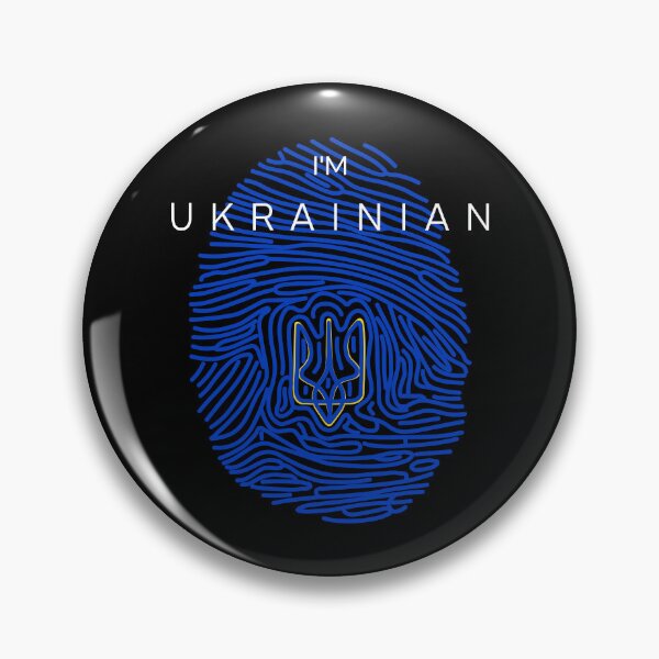 Item preview, I'm Ukrainian It's In My DNA - Zelensky Quote Fingerprint Ukraine Blue Yellow Trizub Trident designed and sold by Aide.