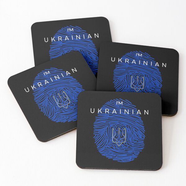 Item preview, I'm Ukrainian It's In My DNA - Zelensky Quote Fingerprint Ukraine Blue Yellow Trizub Trident designed and sold by Aide.