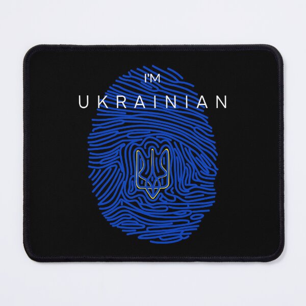 Item preview, I'm Ukrainian It's In My DNA - Zelensky Quote Fingerprint Ukraine Blue Yellow Trizub Trident designed and sold by Aide.