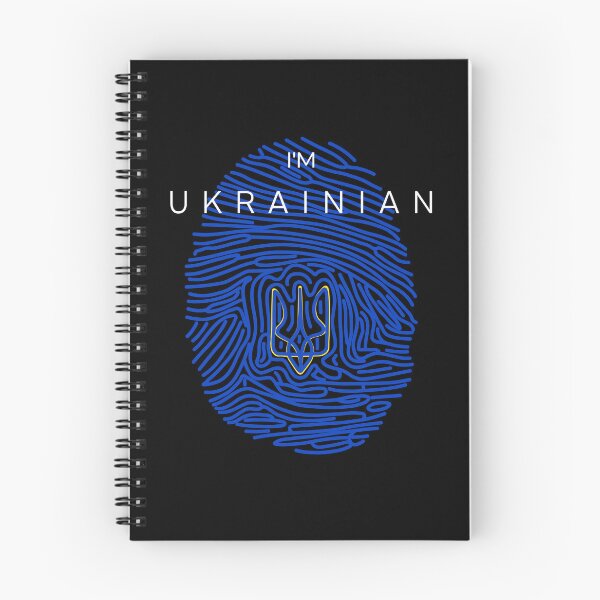 Item preview, I'm Ukrainian It's In My DNA - Zelensky Quote Fingerprint Ukraine Blue Yellow Trizub Trident designed and sold by Aide.