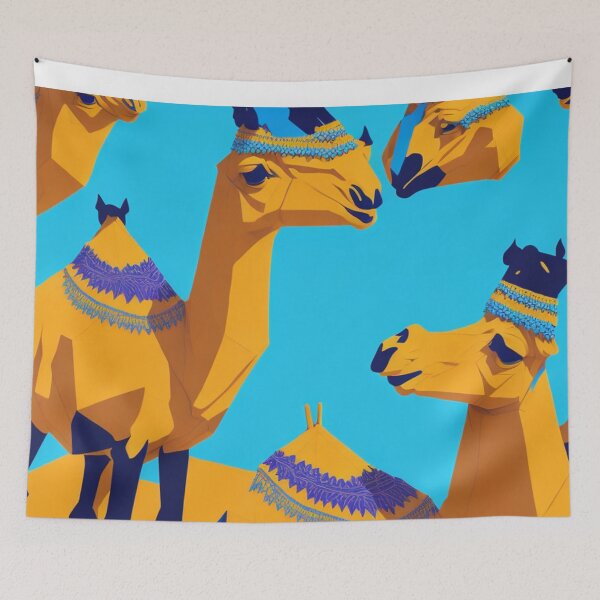 Item preview,  Estampado de patrón de diseño de camello Low Poly designed and sold by randomtdesigns.