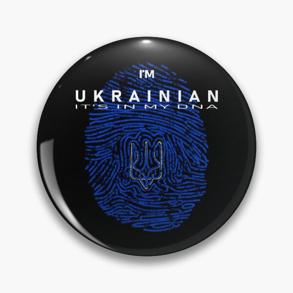 Item preview, Vintage Fingerprint With Blue Yellow Trizub Trident - I'm Ukrainian It's In My DNA  designed and sold by Aide.