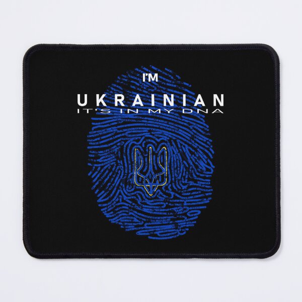 Item preview, Vintage Fingerprint With Blue Yellow Trizub Trident - I'm Ukrainian It's In My DNA designed and sold by Aide.