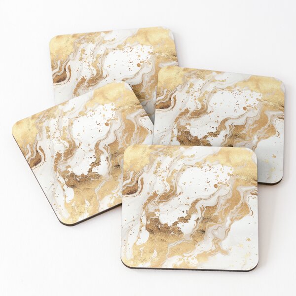 Item preview, White and Gold Marble Pattern designed and sold by dreamingbliss.
