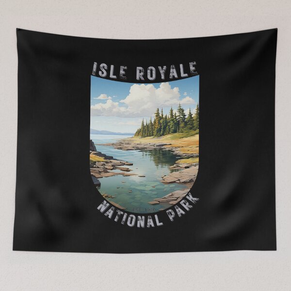 Item preview, Isle Royale National Park Island Michigan Art Deco designed and sold by Doctrine-Design.