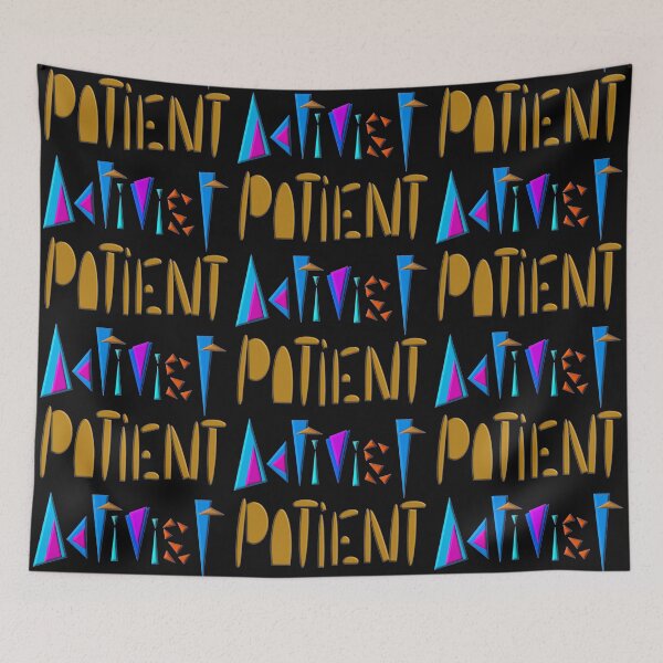 Item preview, Stunning activist patient Multicolored emotional playful geometric shapes  - Figurative letters art - motivating artwork to fight disease - special gift for chronic & diabetic patients artists. designed and sold by Ralek.