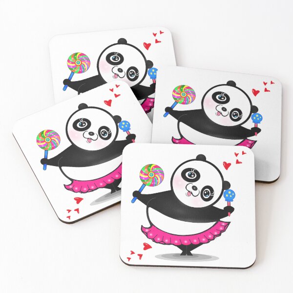 Item preview, Cute panda loves lollipops designed and sold by Shirley cute art .