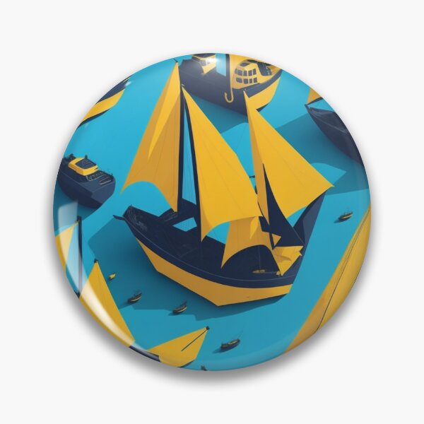 Item preview, Simple Low Poly Sailboat Design Pattern Print  designed and sold by randomtdesigns.
