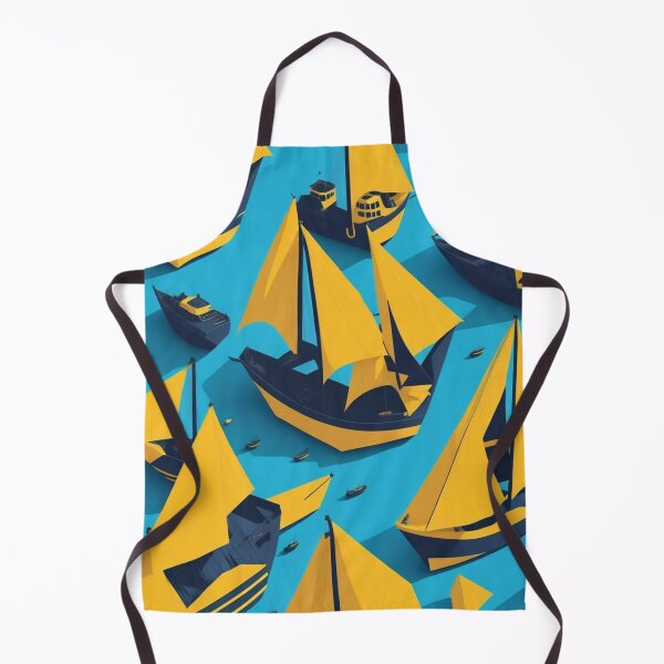 Item preview, Simple Low Poly Sailboat Design Pattern Print  designed and sold by randomtdesigns.