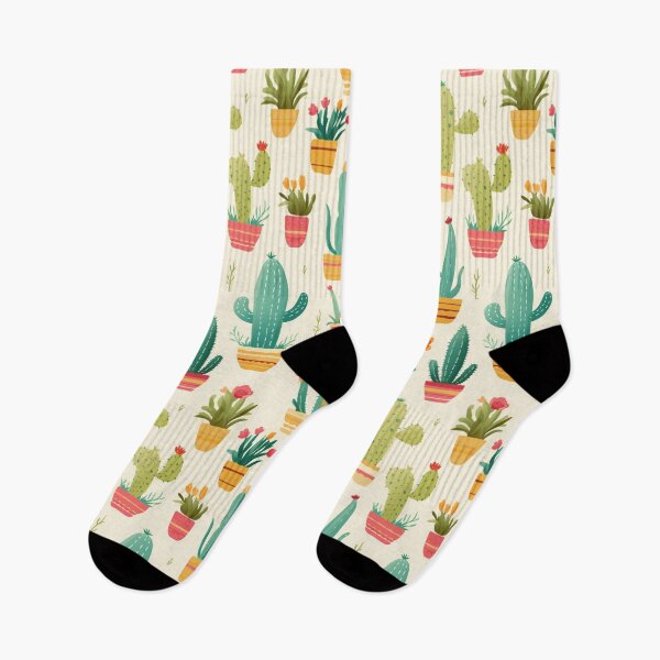 Item preview, cute cactuses illustrated pattern designed and sold by Clara Designs.