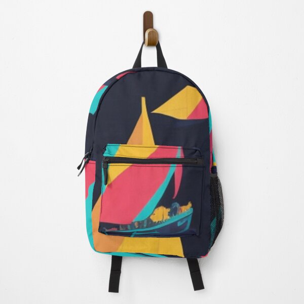 Item preview, Colorful Simple Low Poly Sailboat Design Pattern Print  designed and sold by randomtdesigns.