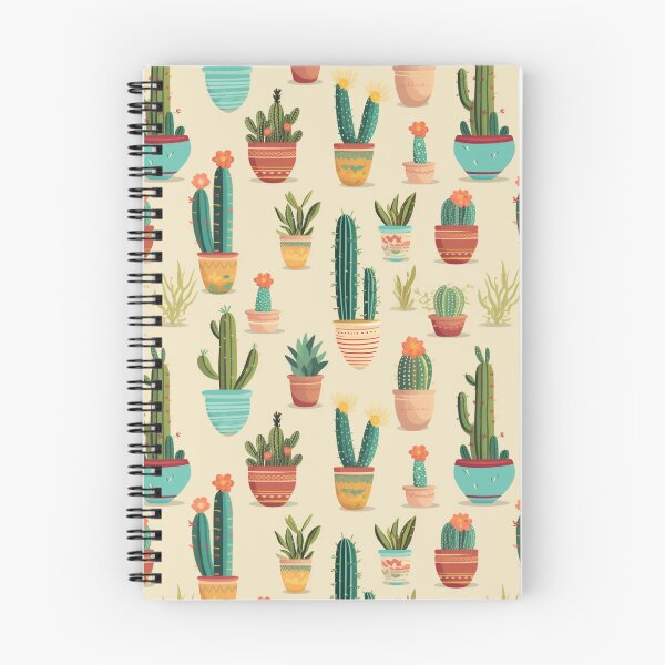 Item preview, cute cactuses illustrated pattern designed and sold by Clara Designs.
