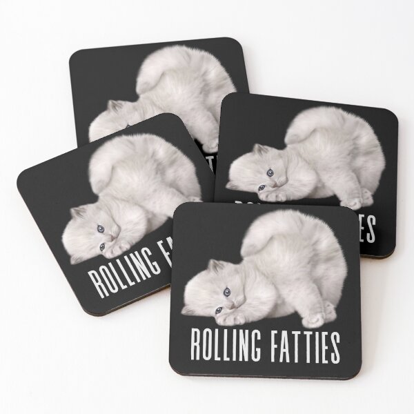 Item preview, Rolling Fatties Cat T-Shirt Funny Minimalist Cute Meme designed and sold by sleekartist.
