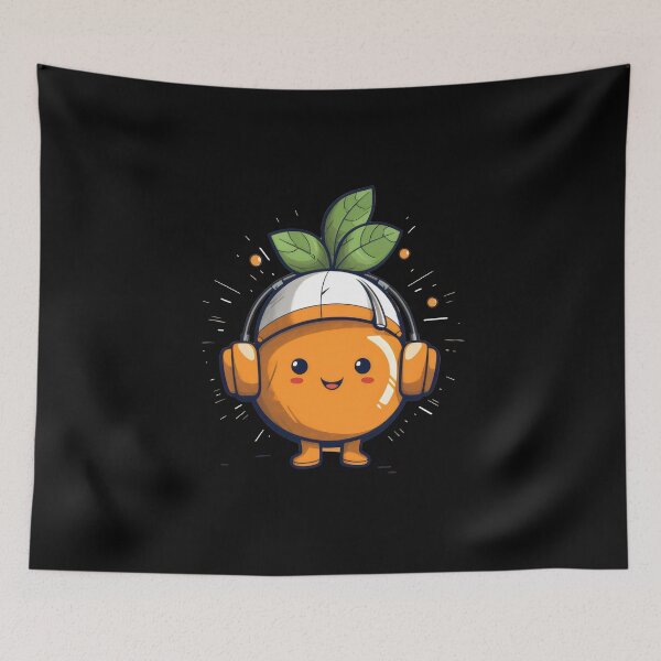 Item preview, Orange Fruit Fruitarian Funny Cute Party Music Cool Love Fun designed and sold by farhanhafeez.