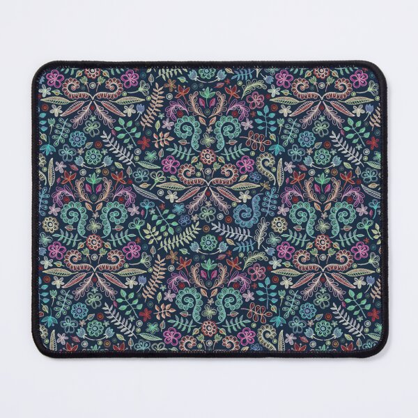 Item preview, Colored Chalk Floral Doodle Pattern designed and sold by micklyn.