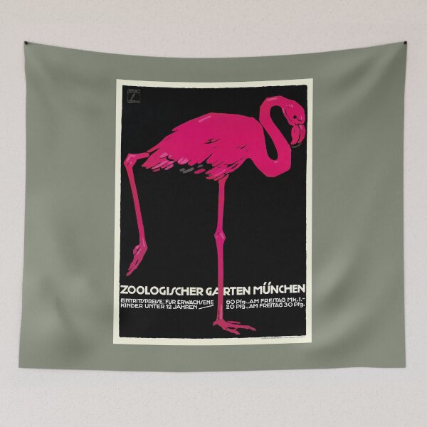 Item preview, 1912 Ludwig Hohlwein Munich Zoo Flamingo 	 	 	 designed and sold by gdbjuguw48.