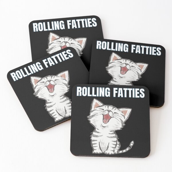 Item preview, Rolling Fatties Cat Cute Funny Meme/Quote designed and sold by sleekartist.
