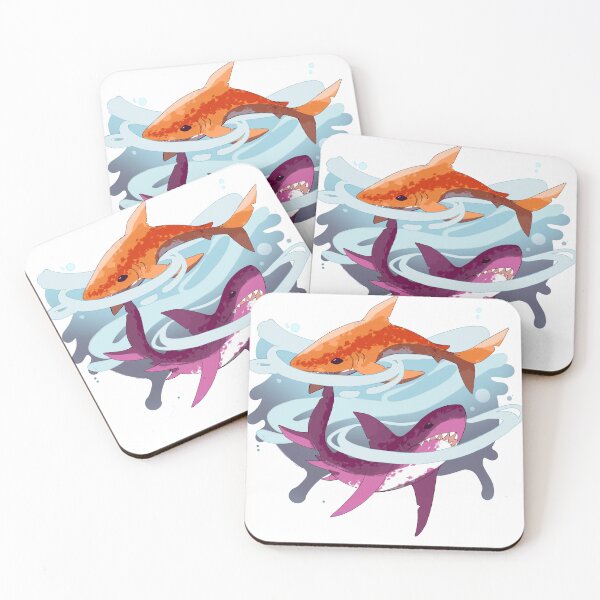 Item preview, lesbian sharks designed and sold by rakugakidraw.