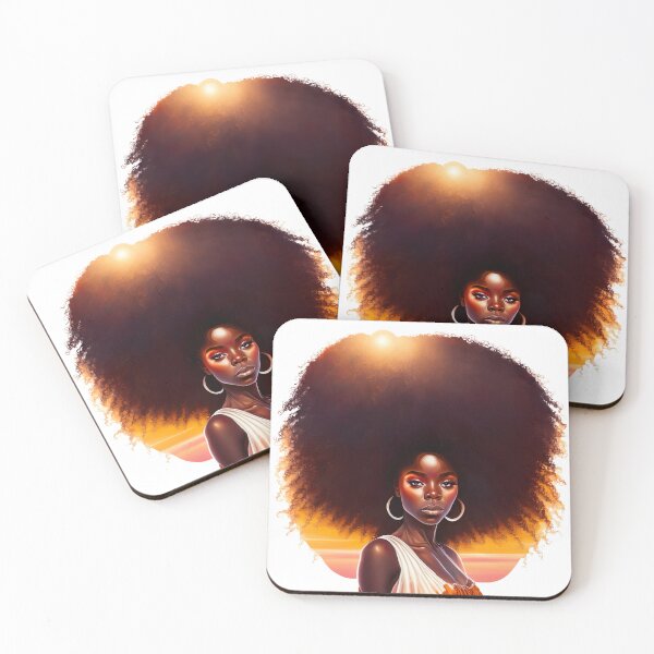 Item preview, [AI Art] African sunset woman with big hair designed and sold by Sissle.