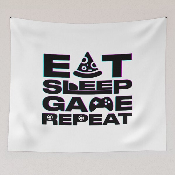 Item preview, Eat Sleep Game Repeat designed and sold by HaraldDesigns.