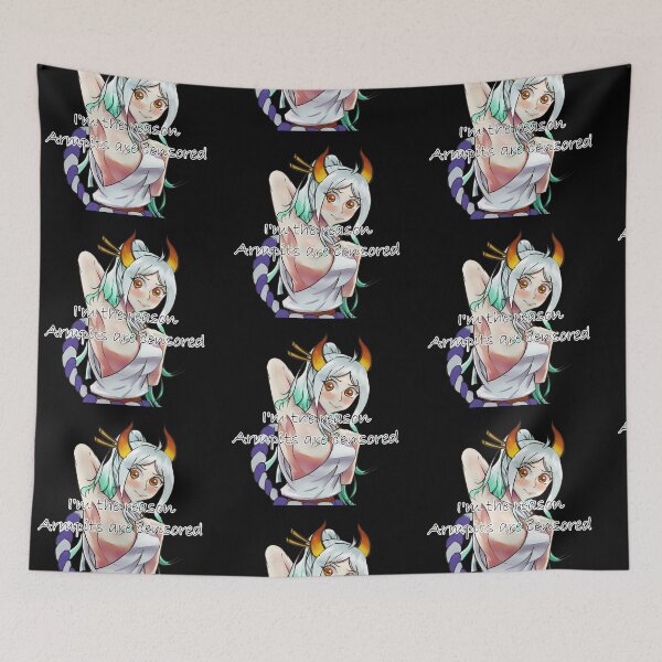 Item preview, Yamato one piece I'm the reason armpits are censored Black shirt designed and sold by Simorgh11.