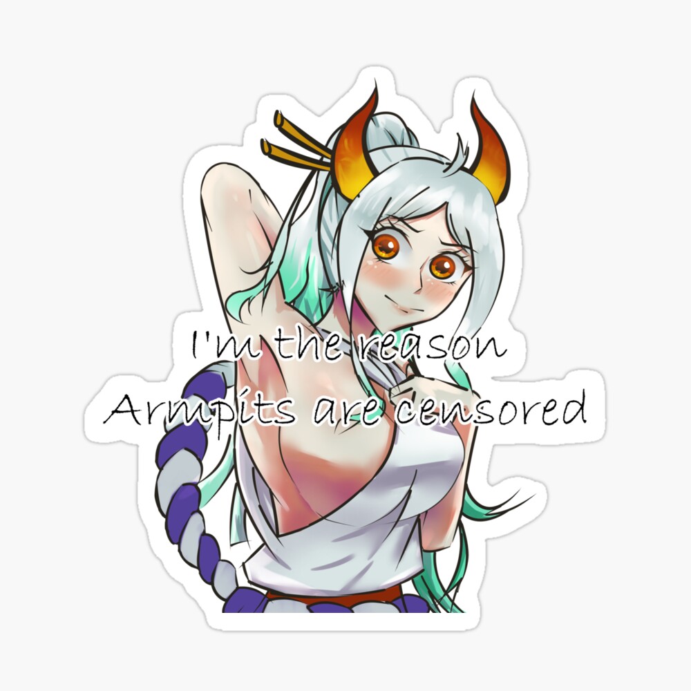 Magnet for Sale mit Yamato One Piece Ich bin der Grund, warum Achselhöhlen  zensiert werden. Schwarzes Hemd von Simorgh11 | Redbubble