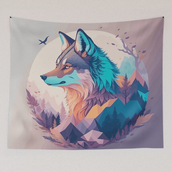 Item preview, Fantasy Wolf designed and sold by bubblegarden.