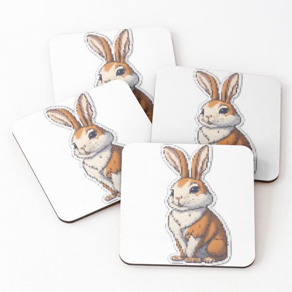 Item preview, Pixel Art Adorable Rabbit Delight Sticker for Animal Lovers and Bunny Enthusiasts  designed and sold by fabrykamarty.