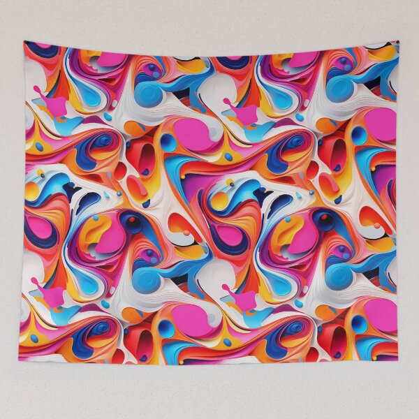 Item preview, Dripping Paint Abstract 3D Drawing Inspired by Organic Forms designed and sold by DaliusD.