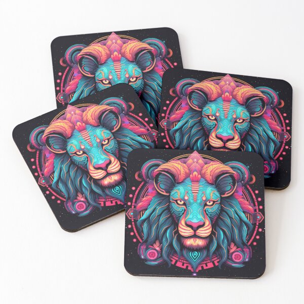 Item preview, Neon Zodiac Leo Design | Leo Zodiac Sign | Neon Wall Art designed and sold by lipe1984.