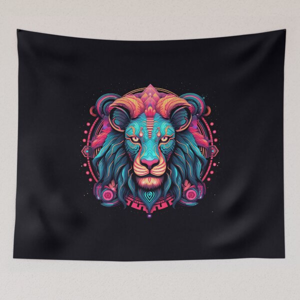 Item preview, Neon Zodiac Leo Design | Leo Zodiac Sign | Neon Wall Art designed and sold by lipe1984.