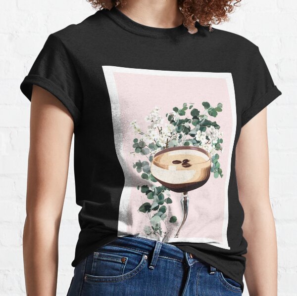 Women's Short-Sleeve Espresso Martini Graphic Skimming Tee, Women's Tops