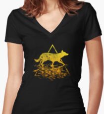 The Dog (Inverse) Women's Fitted V-Neck T-Shirt