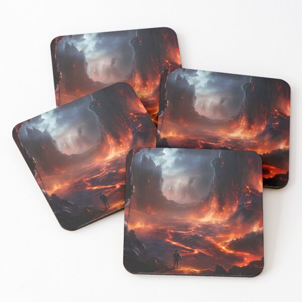Item preview,  Inferno's Enigma - Exploring the Volcanic Realm Art Print designed and sold by MystiCanvas.