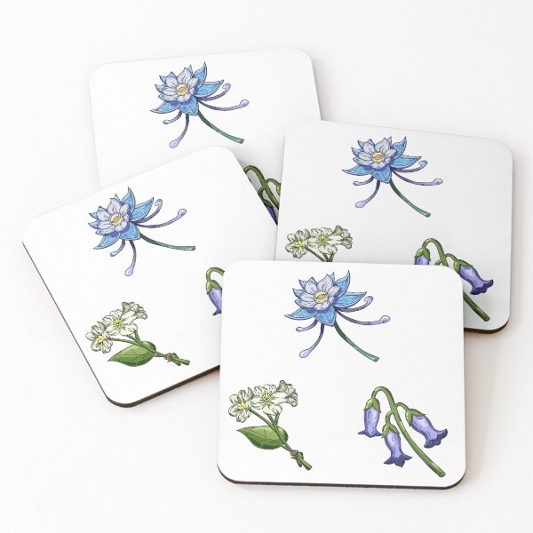 Item preview, Genshin Impact Liyue Specialty Flowers (Glaze Lily, Violet Grass, Qingxin) designed and sold by abraxision.
