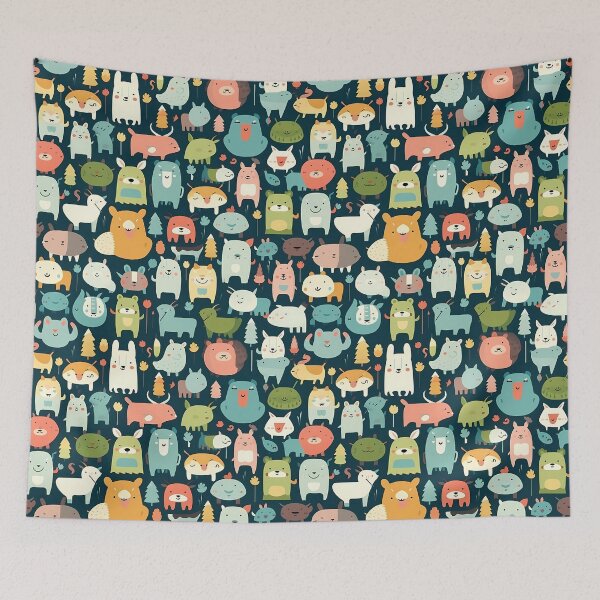 Item preview, Cute Funny Animals Pattern designed and sold by DaliusD.