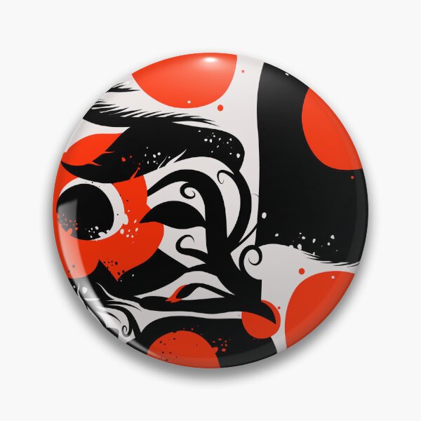 Item preview, Retro flowers in black and red designed and sold by Pia Kolle.