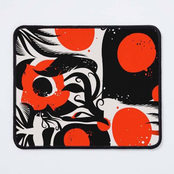 Item preview, Retro flowers in black and red designed and sold by Pia Kolle.