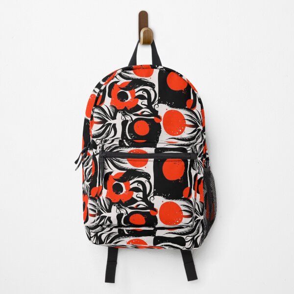 Item preview, Retro flowers in black and red designed and sold by Pia Kolle.