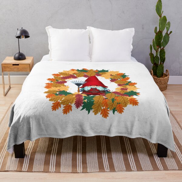 Item preview, Fall Gnome Surrounded by Leaves - Sweet Boho Gnome Thanksgiving Design designed and sold by TGAL2.