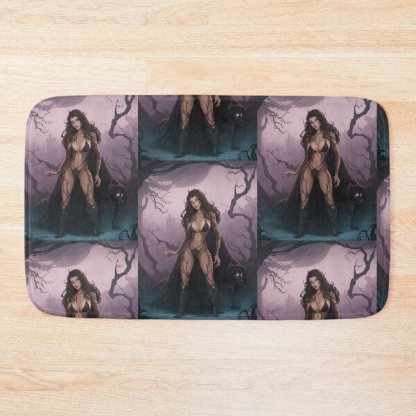 Item preview,  A female werewolf witch illustration designed and sold by Vintage Designs +.