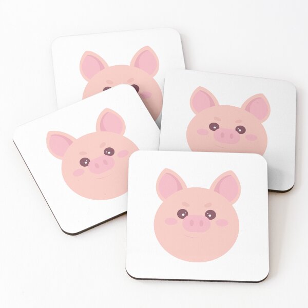 Item preview, Piggy Pig happy face designed and sold by RunSumErrands.