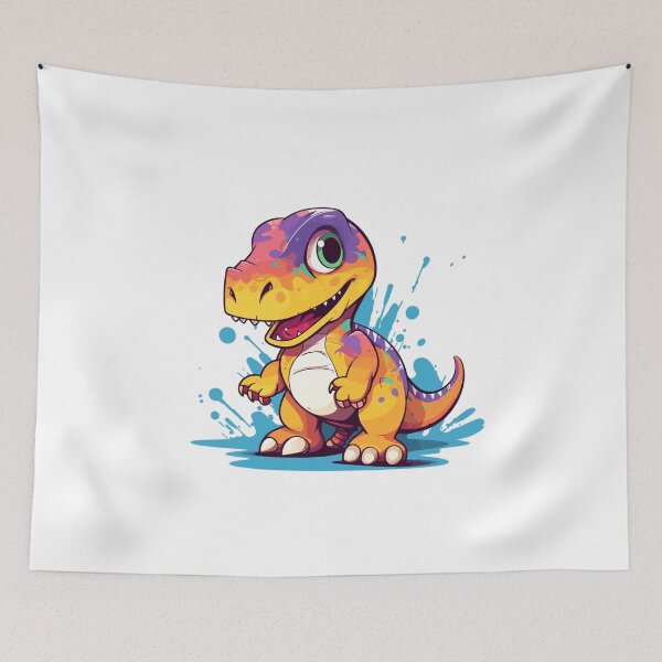 Aperçu de l'œuvre Fiesty Diplodocus: Fiesty and Spirited Dinosaur créée et vendue par CozyCanvasCrew.